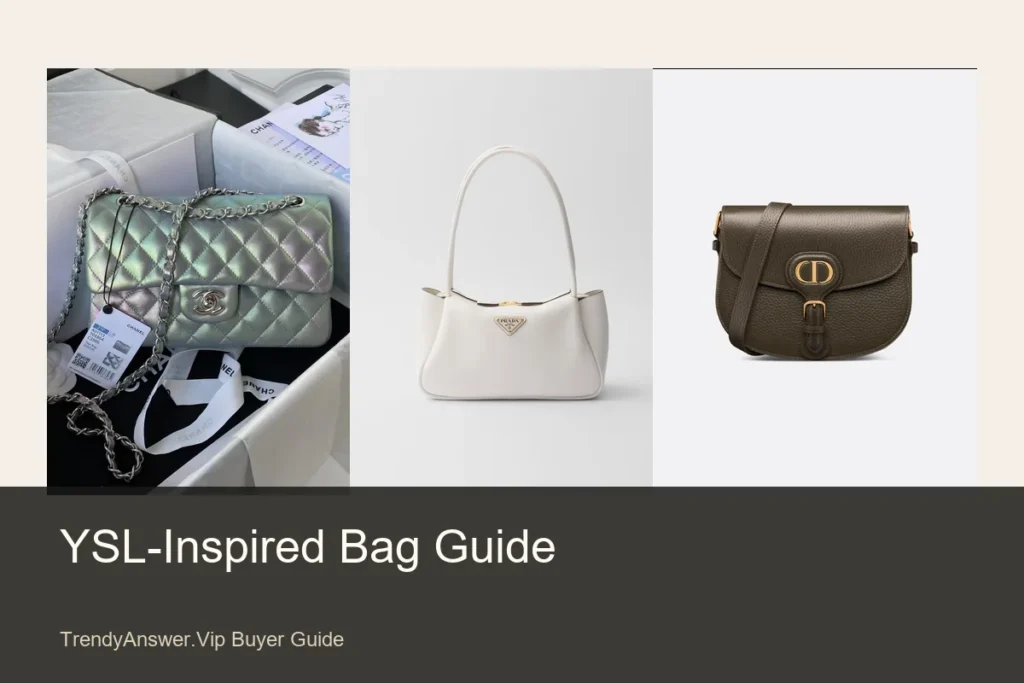 YSL-inspired bag buying guide with chain, shoulder, and flap-style bag examples.
